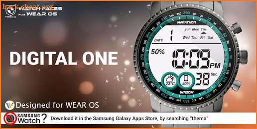Digital One Watch Face screenshot