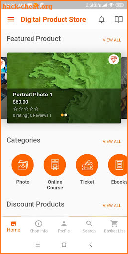Digital Product Store screenshot