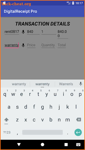 Digital Receipt Pro screenshot