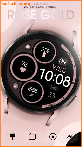 Digital Rose Gold 6 watch face screenshot