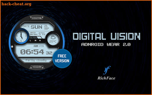 Digital Vision Watch Face screenshot