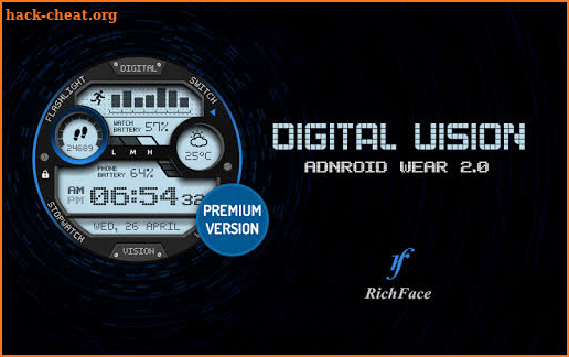 Digital Vision Watch Face screenshot