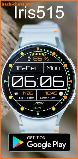 Digital Watch Face Iris515 screenshot