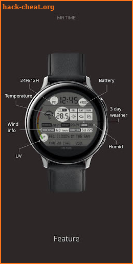 Digital Weather Info : Watch Face by MR TIME screenshot