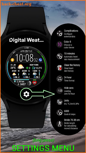 Digital Weather Watch face P4 screenshot
