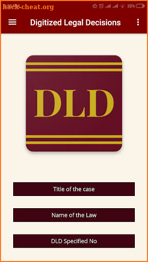 Digitized Legal Decisions (DLD) screenshot