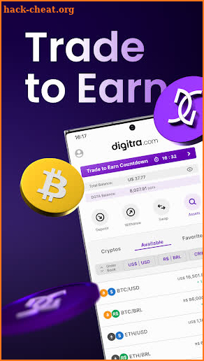 Digitra.com - Zero fee trading screenshot
