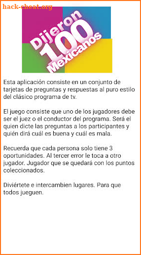 Dijeron 100 Mexicanos: Versión Tarjetas screenshot