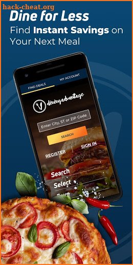 DiningAdvantage.com screenshot
