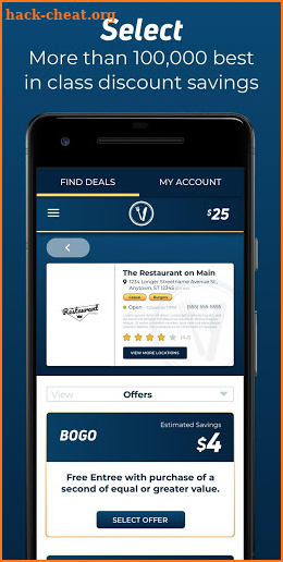 DiningAdvantage.com screenshot