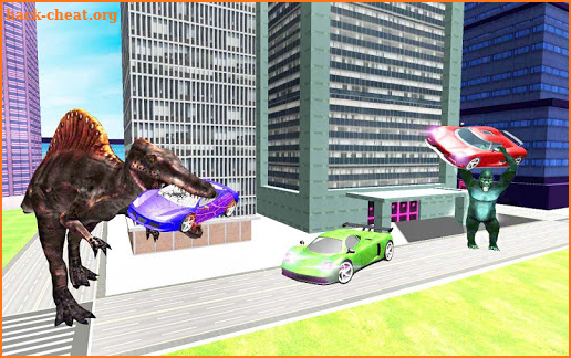 Dino Rampage Attack: City T-Rex VS Angry Gorilla screenshot