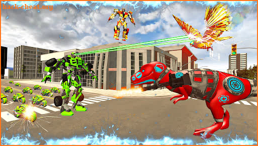 Dino Robot Car Game Transformation: Flying Dino screenshot