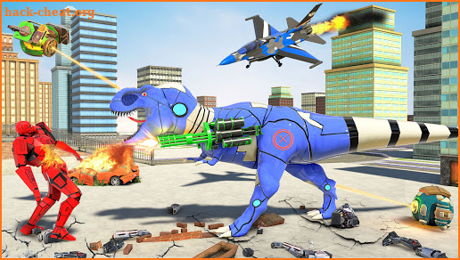 Dino Robot Car Transform - Flying Jet Robot Games screenshot