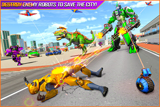 Dino Robot Car Transforming Game: Robot Car Games screenshot