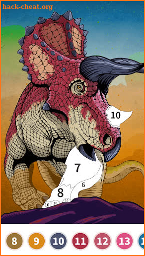 Dinosaur Color by Number Book screenshot