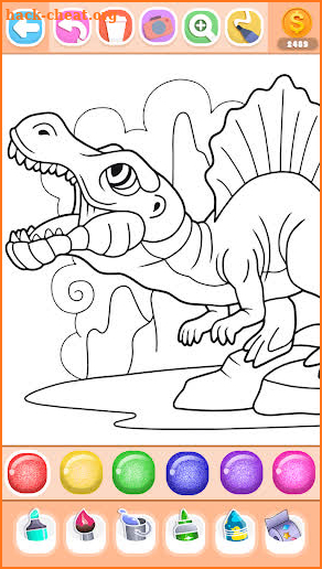 Dinosaur Coloring Book Glitter screenshot