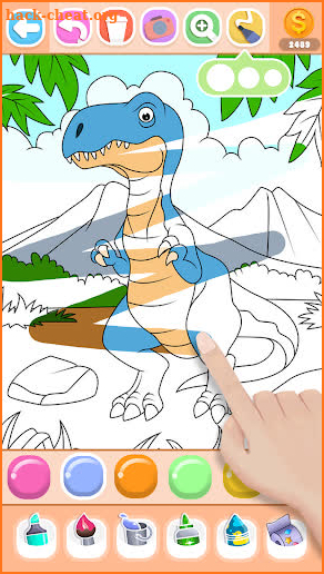 Dinosaur Coloring Book Glitter screenshot