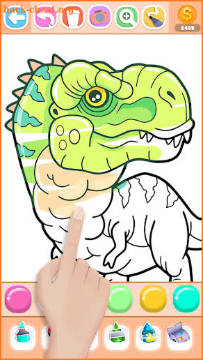 Dinosaur Coloring Book Glitter screenshot