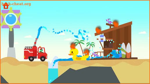 Dinosaur Fire Truck - Firefighting games for kids screenshot