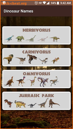 Dinosaur Names screenshot