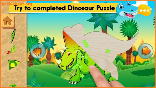 Dinosaur sound puzzles preschool educational screenshot