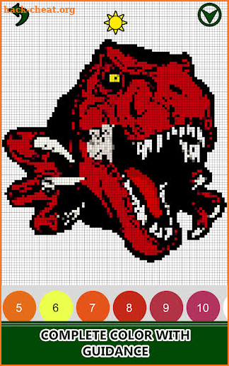 Dinosaurs Color by Number-Pixel Art Draw Coloring screenshot