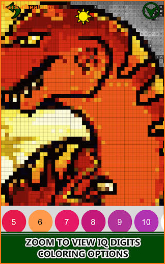 Dinosaurs Color by Number-Pixel Art Draw Coloring screenshot
