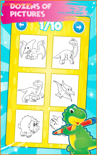 Dinosaurs Coloring Book Pages: dino kids Coloring screenshot