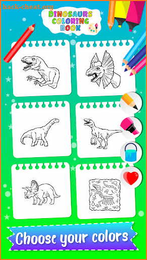 Dinosaurs coloring for kids screenshot