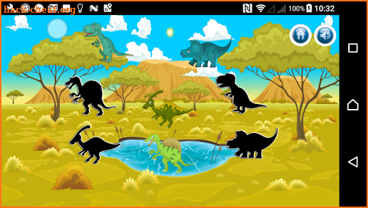 Dinosaurs Puzzle Coloring Pages Game for Kids screenshot