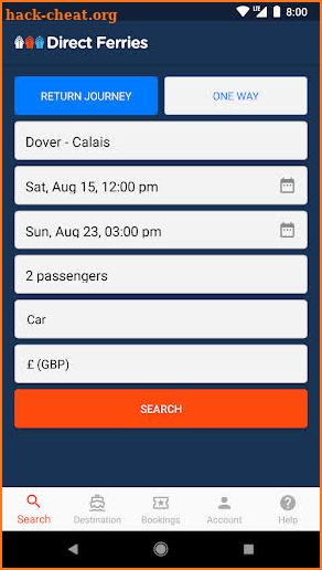Direct Ferries - Ferry tickets screenshot