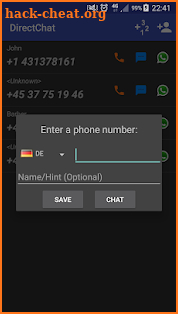 DirectChat - Simple Contact Manager screenshot