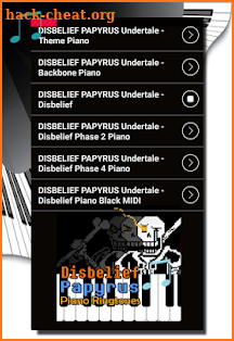 DISBELIEF PAPYRUS Piano Ringtones screenshot