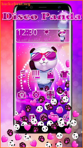 Disco Panda Gravity Theme screenshot