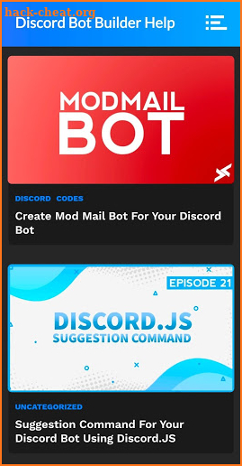 Discord Bot Builder Help screenshot