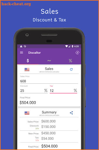 Discount Calculator - Currency Converter, Sales screenshot