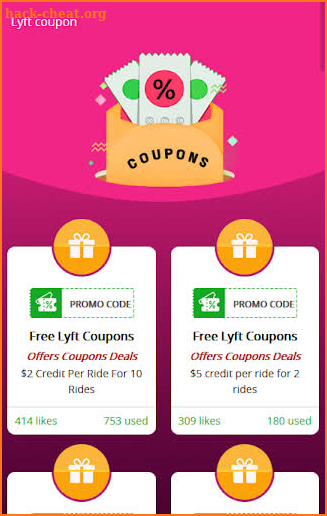 Discount Coupons for Lyft Cab screenshot