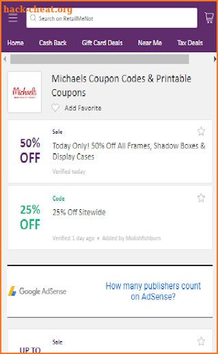 Discount Coupons Michaels screenshot