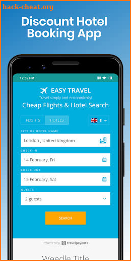 Discount Hotel Booking App screenshot