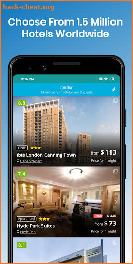 Discount Hotel Booking App screenshot