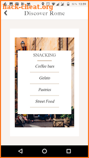 Discover Rome: A modern travel and food guide screenshot
