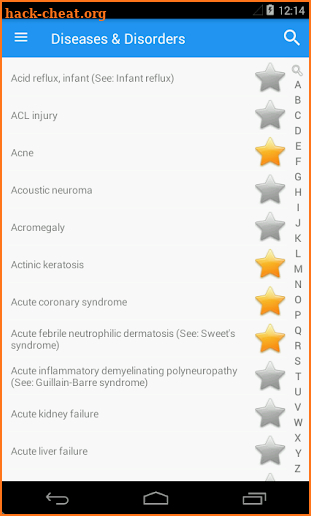 Diseases & Disorders screenshot