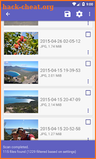 DiskDigger Pro file recovery screenshot