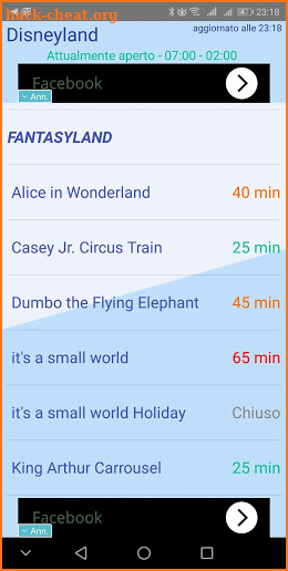 Disney California Adventure Live - Waiting times screenshot