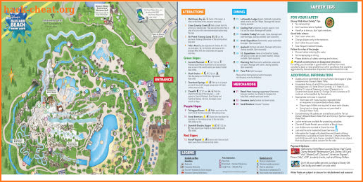 Disney Typhoon Lagoon Park Map 2019 screenshot