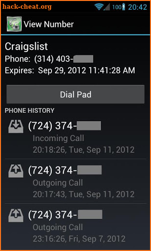 Disposable Numbers screenshot