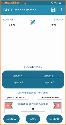 Distance meter (GPS) screenshot