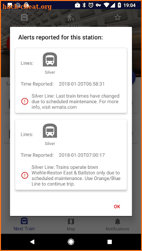 District Commuter - DC Metro Rail Info screenshot