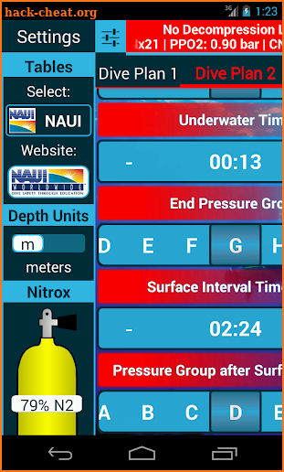 Dive Planner 2 screenshot