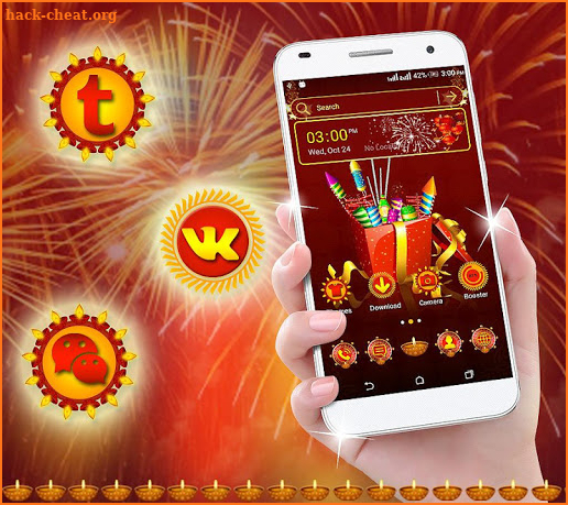 Diwali Crackers Launcher Theme screenshot